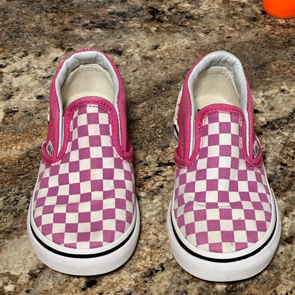 Toddler Girls checkered vans